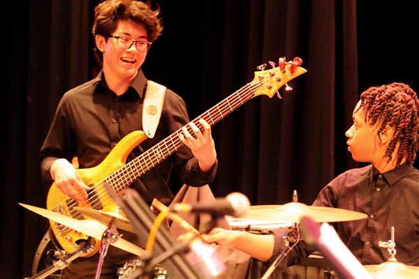 Students performing at the 2023-2024 All County Jazz Concert